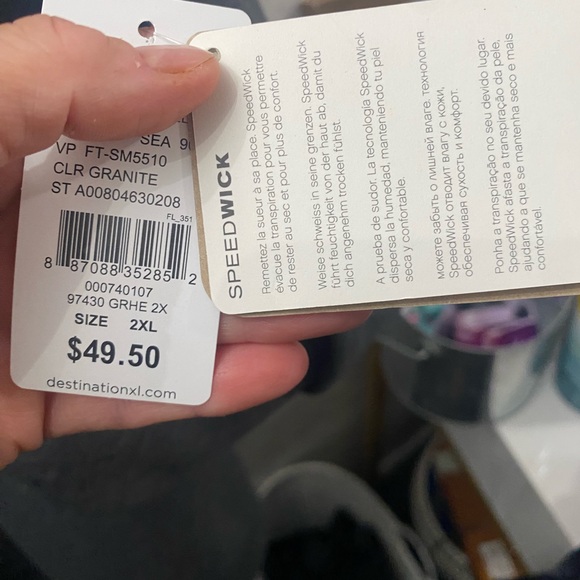 Reebok Men's Charcoal Crewneck Sweatshirt NWT‎ - Picture 3 of 7